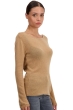Cachemire pull femme col rond caleen camel xs