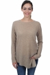 Cachemire pull femme col rond zaia natural brown xl