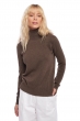 Cachemire pull femme col roule lili marron chine s