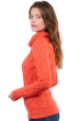 Cachemire pull femme col roule wynona corail lumineux l