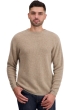 Cachemire pull homme col rond taima natural brown 4xl