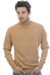 Cachemire pull homme col roule edgar 4f camel xl