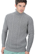 Cachemire pull homme col roule platon gris chine 2xl