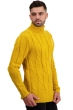 Cachemire pull homme col roule triton moutarde s