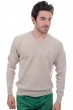 Cachemire pull homme col v hippolyte 4f natural beige 2xl