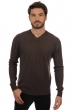 Cachemire pull homme col v maddox marron chine s