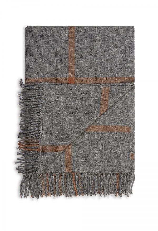 Cachemire pull femme altay 150 x 190 gris chine camel 150 x 190 cm