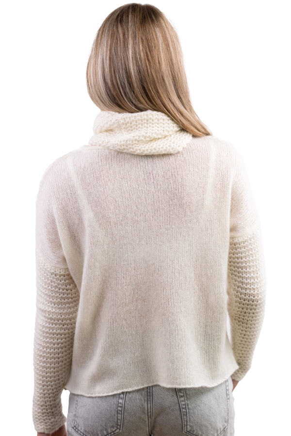 Cachemire pull femme col rond brest ivory t1