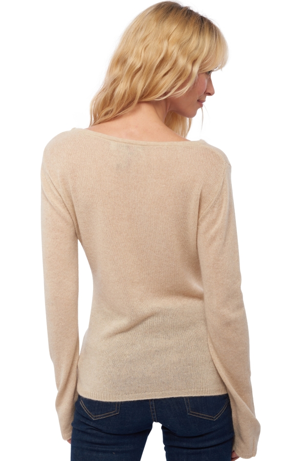 Cachemire pull femme col rond caleen natural beige xs