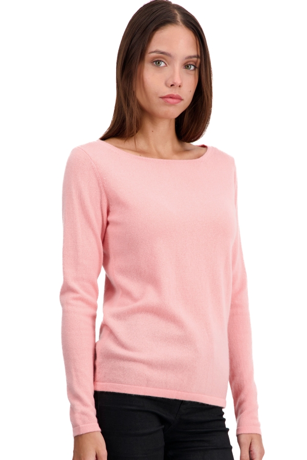 Cachemire pull femme col rond tennessy first tea rose l