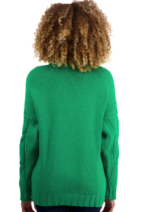 Cachemire pull femme col roule twiggy new green l