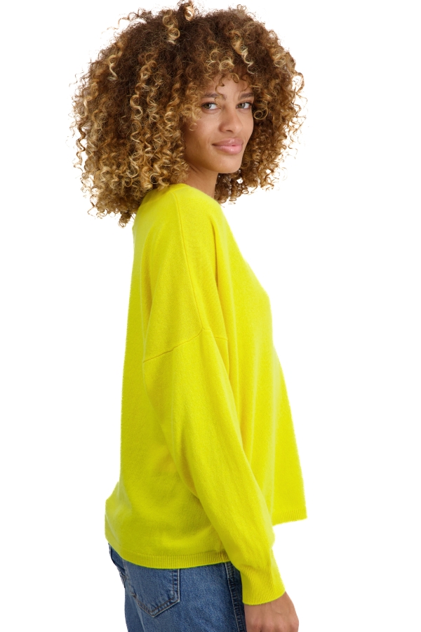 Cachemire pull femme theia jaune citric 2xl