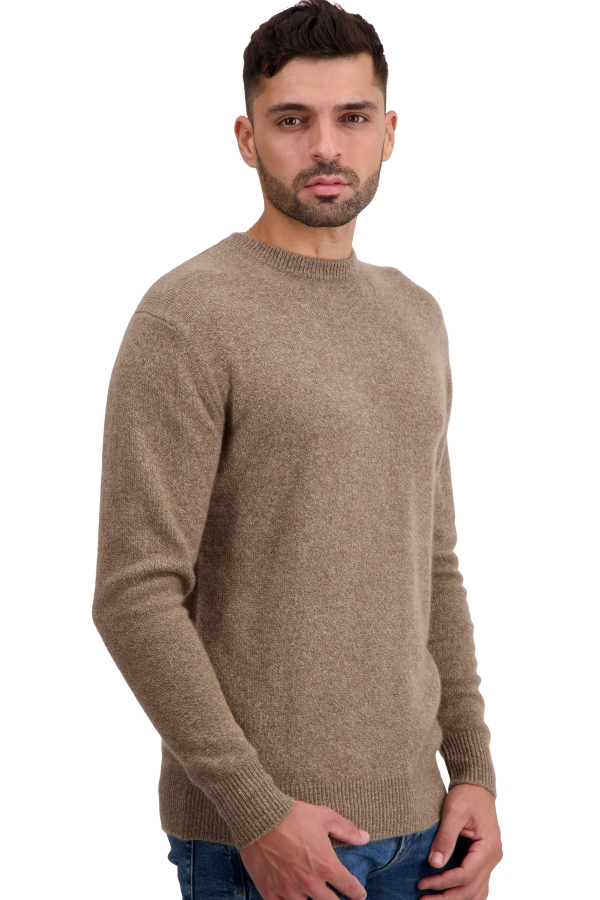 Cachemire pull homme col rond touraine first tan marl xl