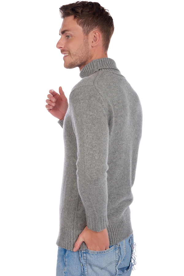 Cachemire pull homme col roule artemi gris chine 3xl