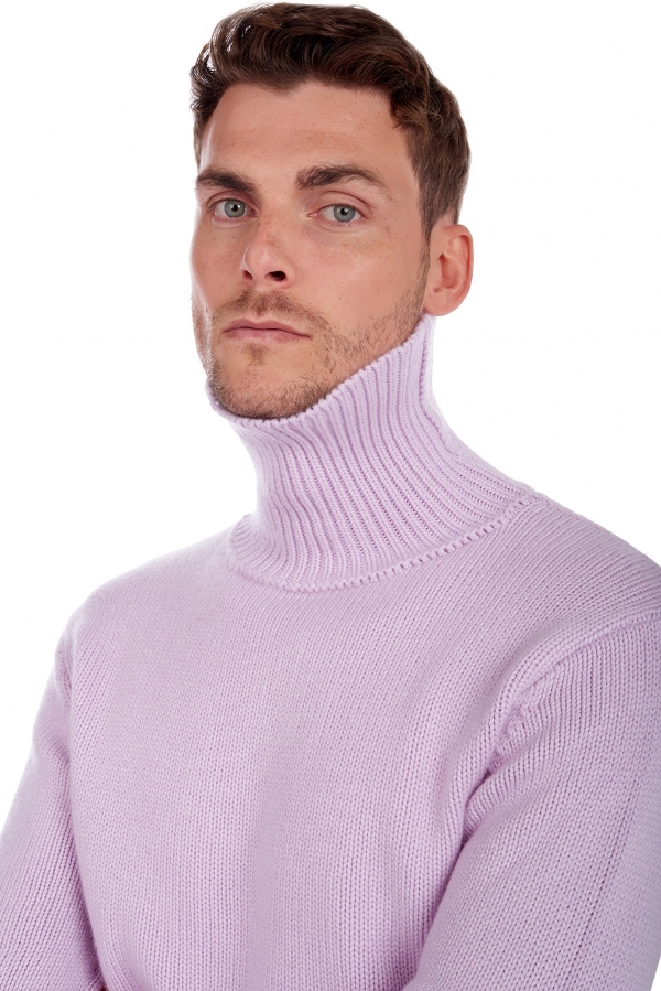 Cachemire pull homme col roule artemi lilas 2xl