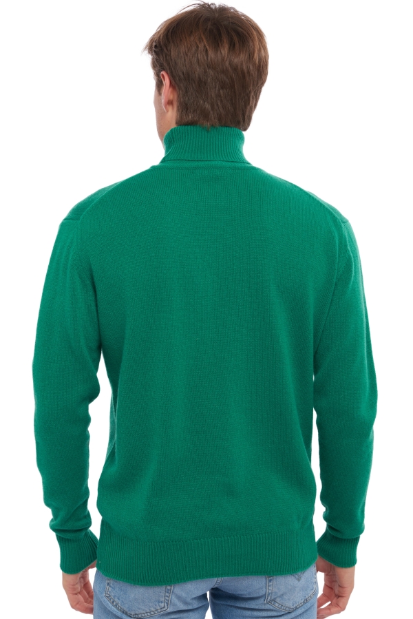 Cachemire pull homme col roule edgar 4f vert anglais xl