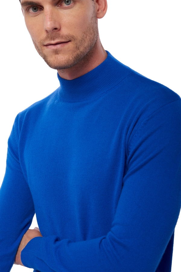 Cachemire pull homme col roule frederic bleu lapis xl