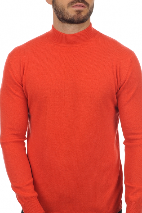 Cachemire pull homme col roule frederic corail lumineux xl