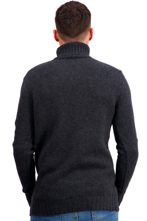 Cachemire pull homme col roule tobago first anthracite m