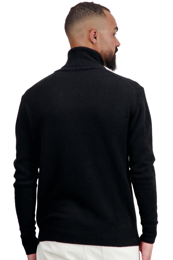 Cachemire pull homme col roule torino first noir s