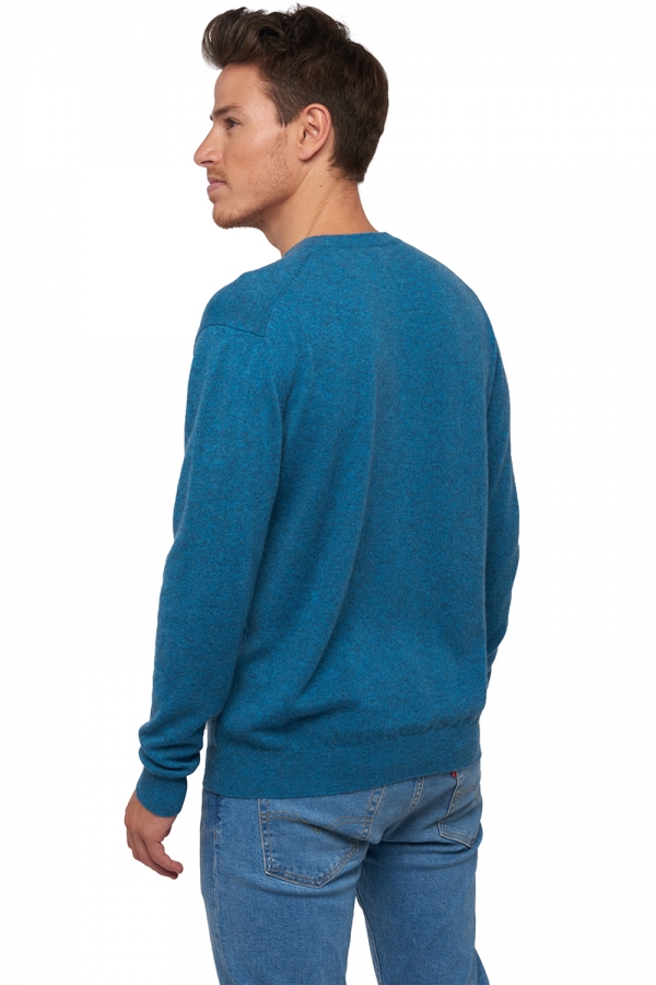 Cachemire pull homme col v gaspard manor blue xs