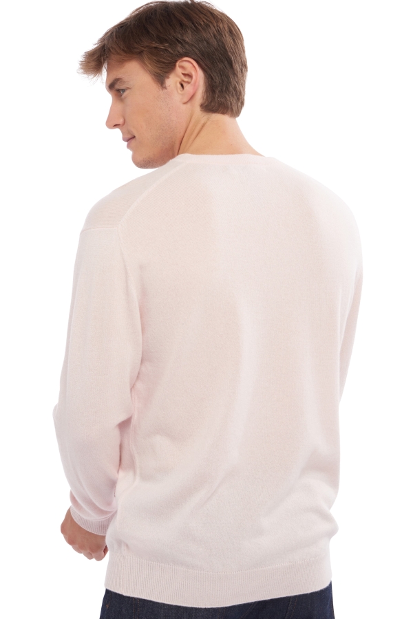 Cachemire pull homme col v gaspard rose pale m