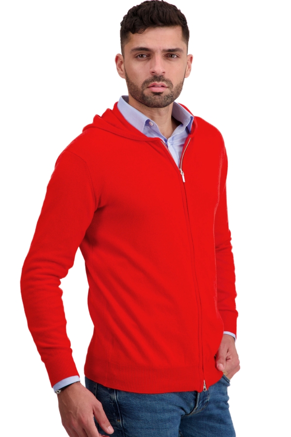 Cachemire pull homme zip capuche taboo first tomato l