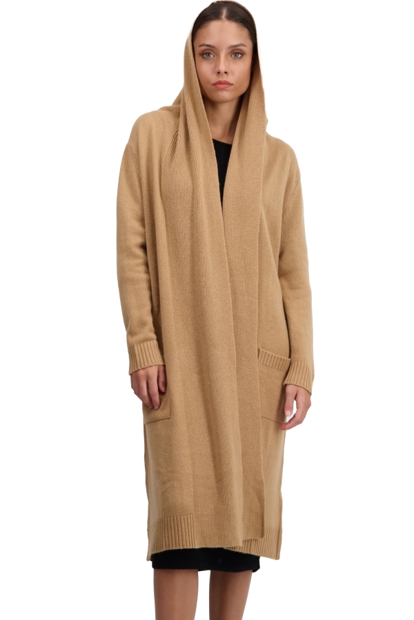 Cachemire robe manteau femme thonon camel l
