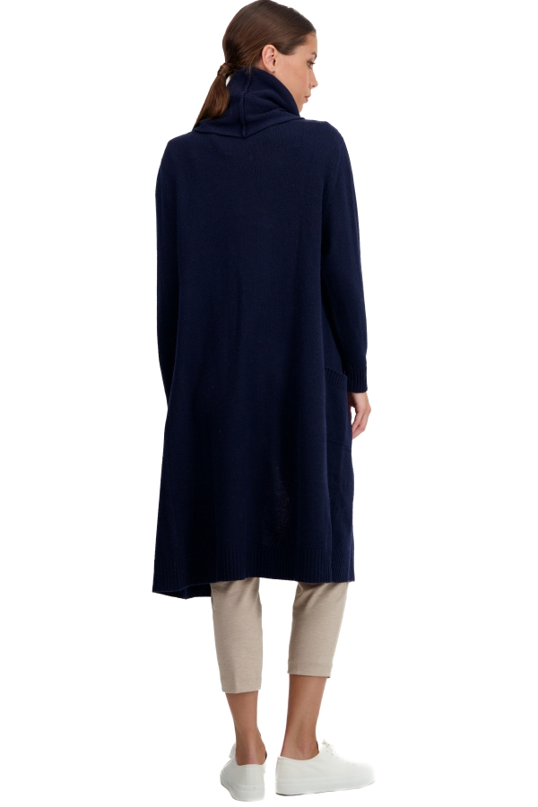 Cachemire robe manteau femme thonon marine fonce 4xl