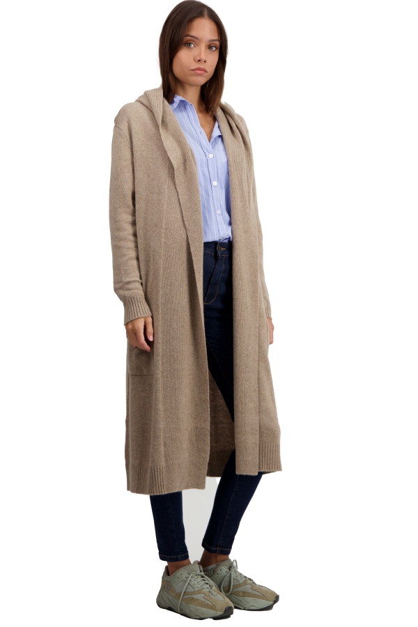 Cachemire robe manteau femme thonon natural brown 4xl