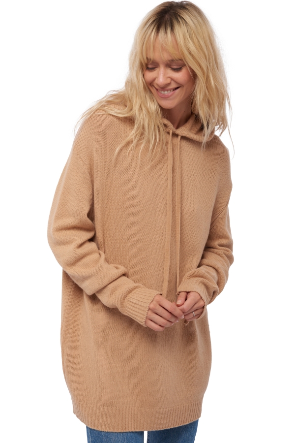 Yak pull femme col rond veria camello s