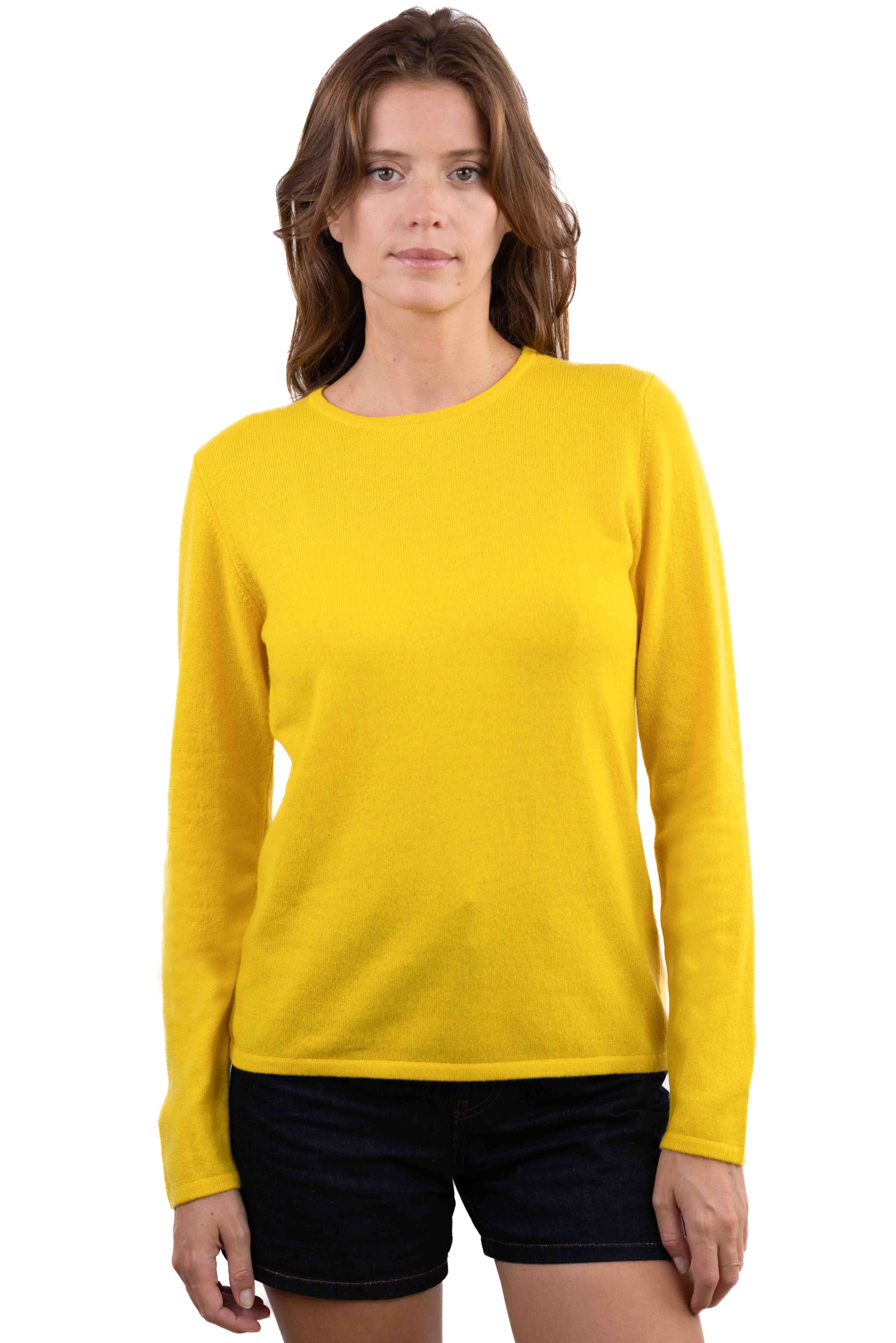 Cachemire pull femme col rond line tournesol s