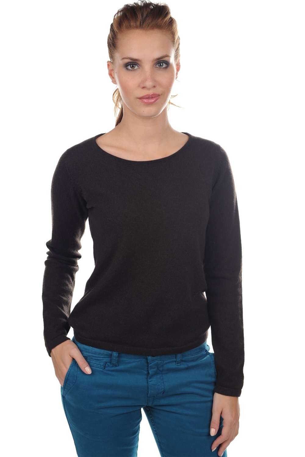 Cachemire pull femme col rond solange capuccino s