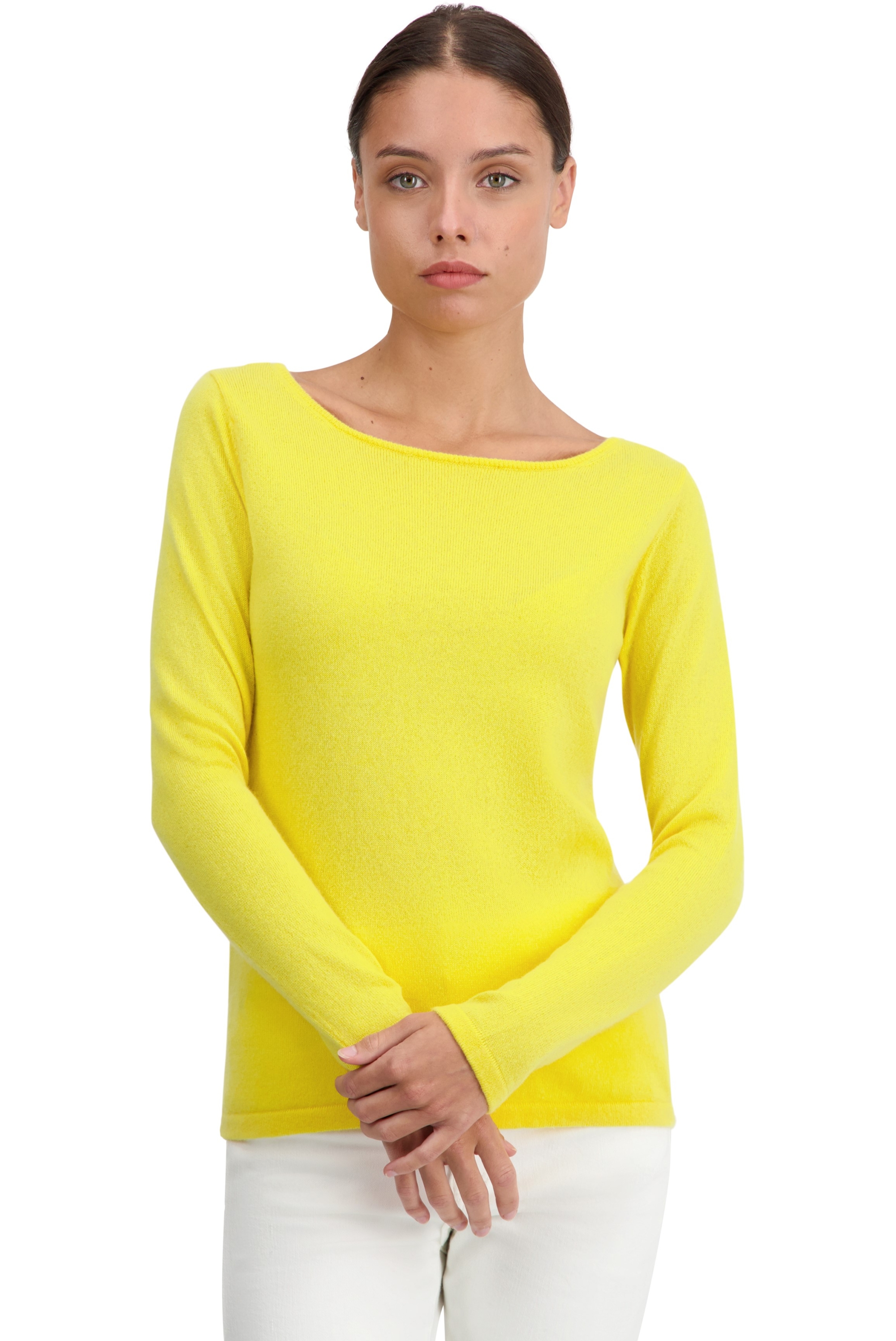 Cachemire pull femme col rond tennessy first daffodil 2xl