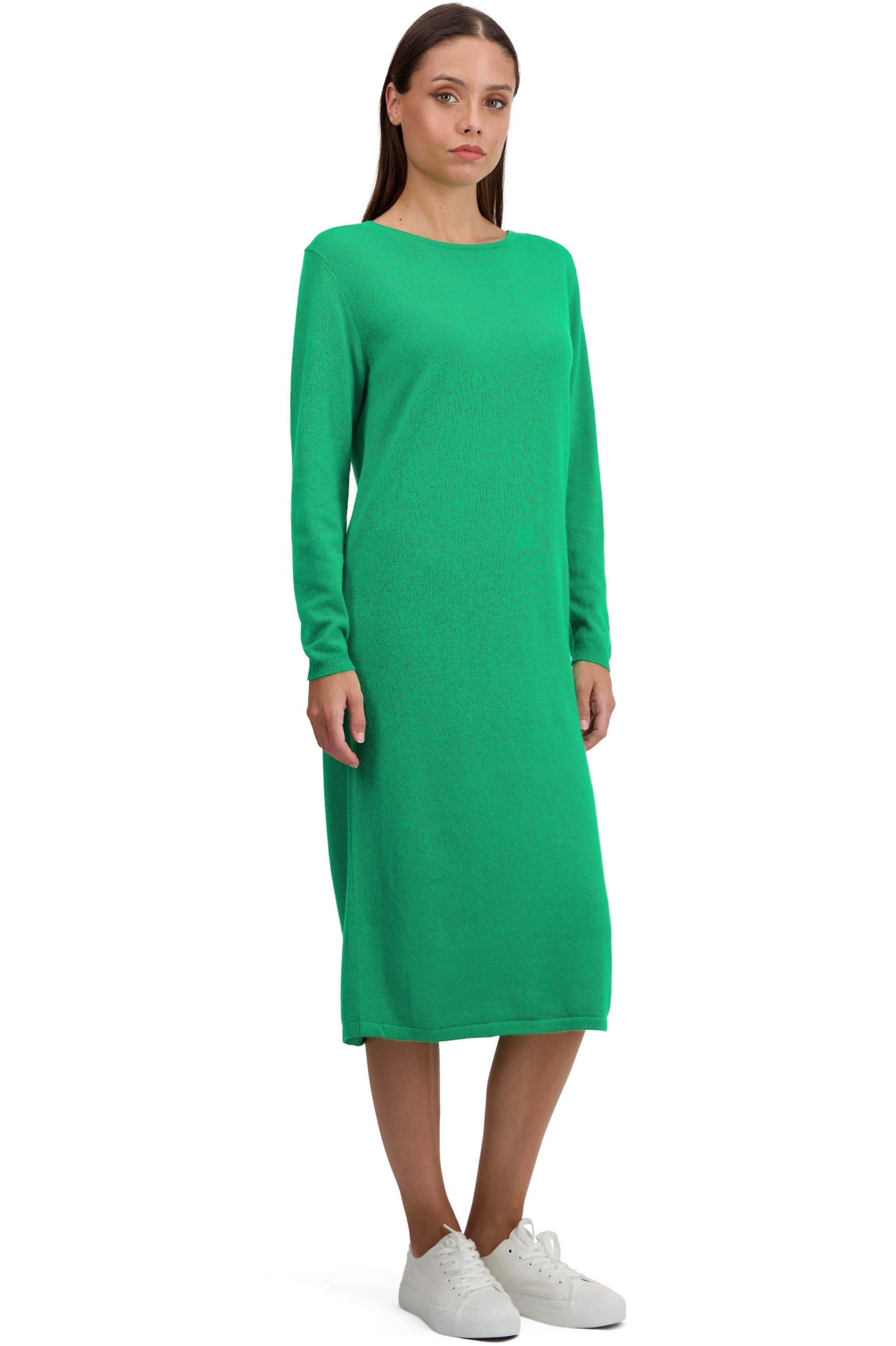 Cachemire pull femme col rond tilda new green s