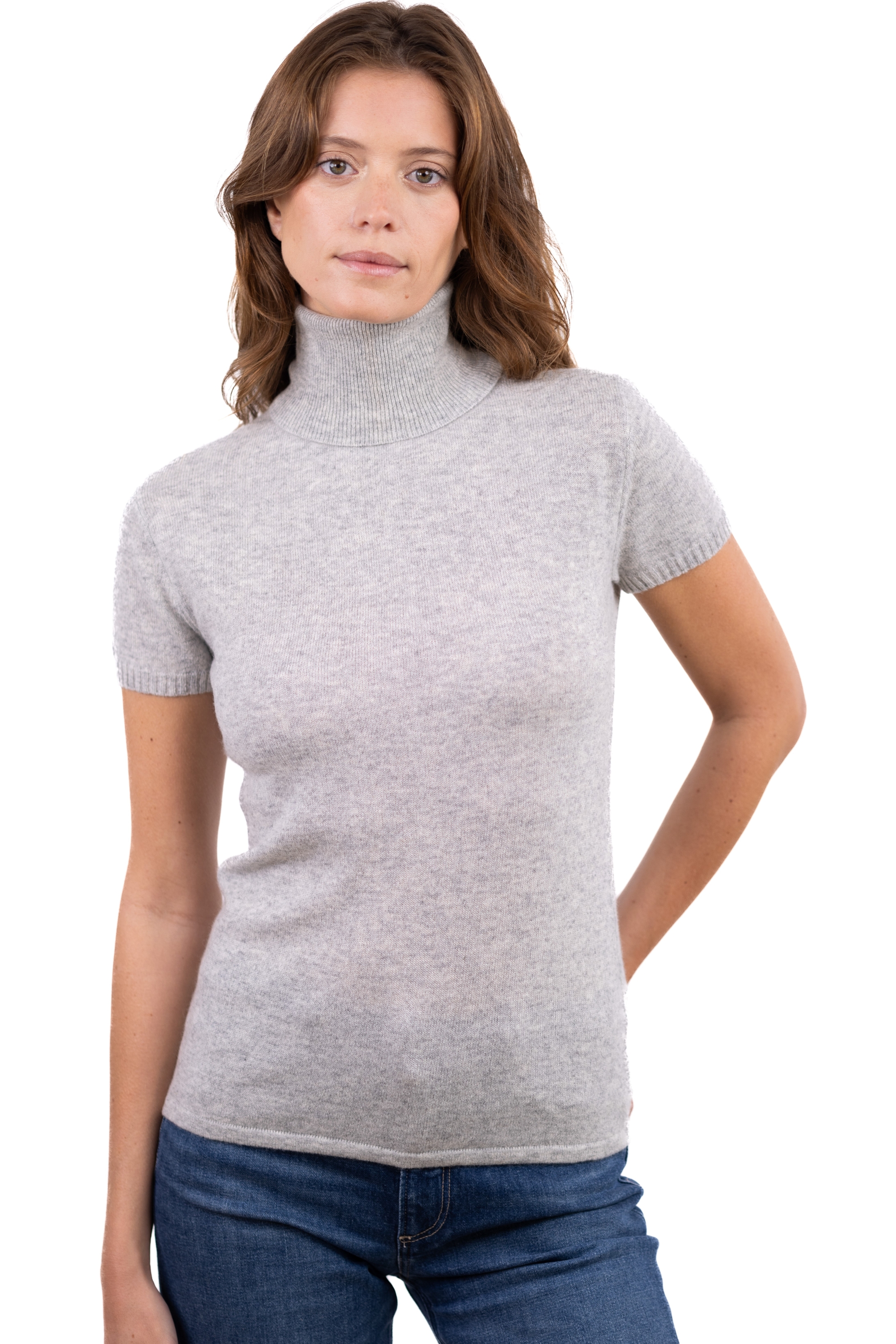 Cachemire pull femme col roule olivia flanelle chine s