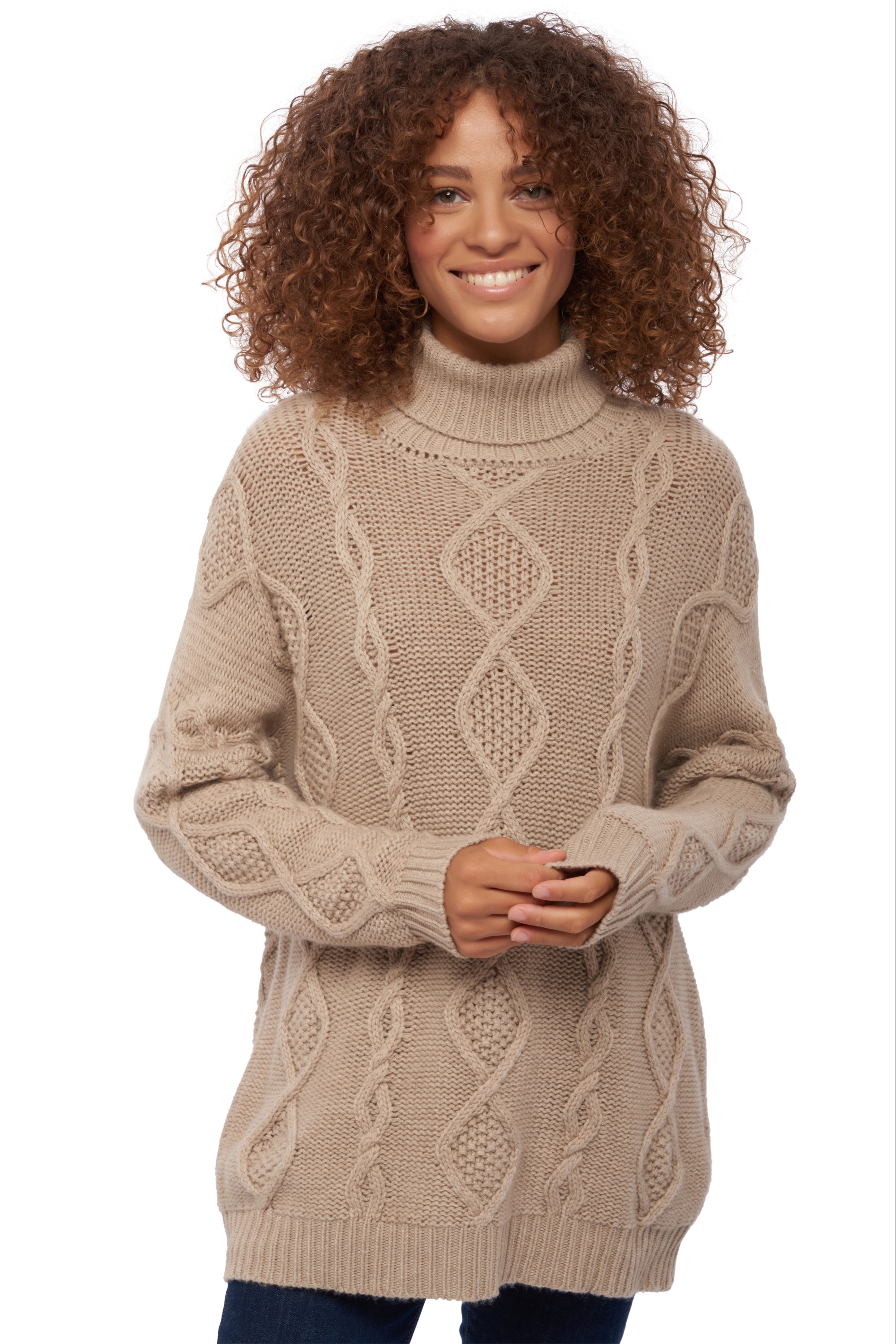 Cachemire pull femme col roule zenith natural stone s