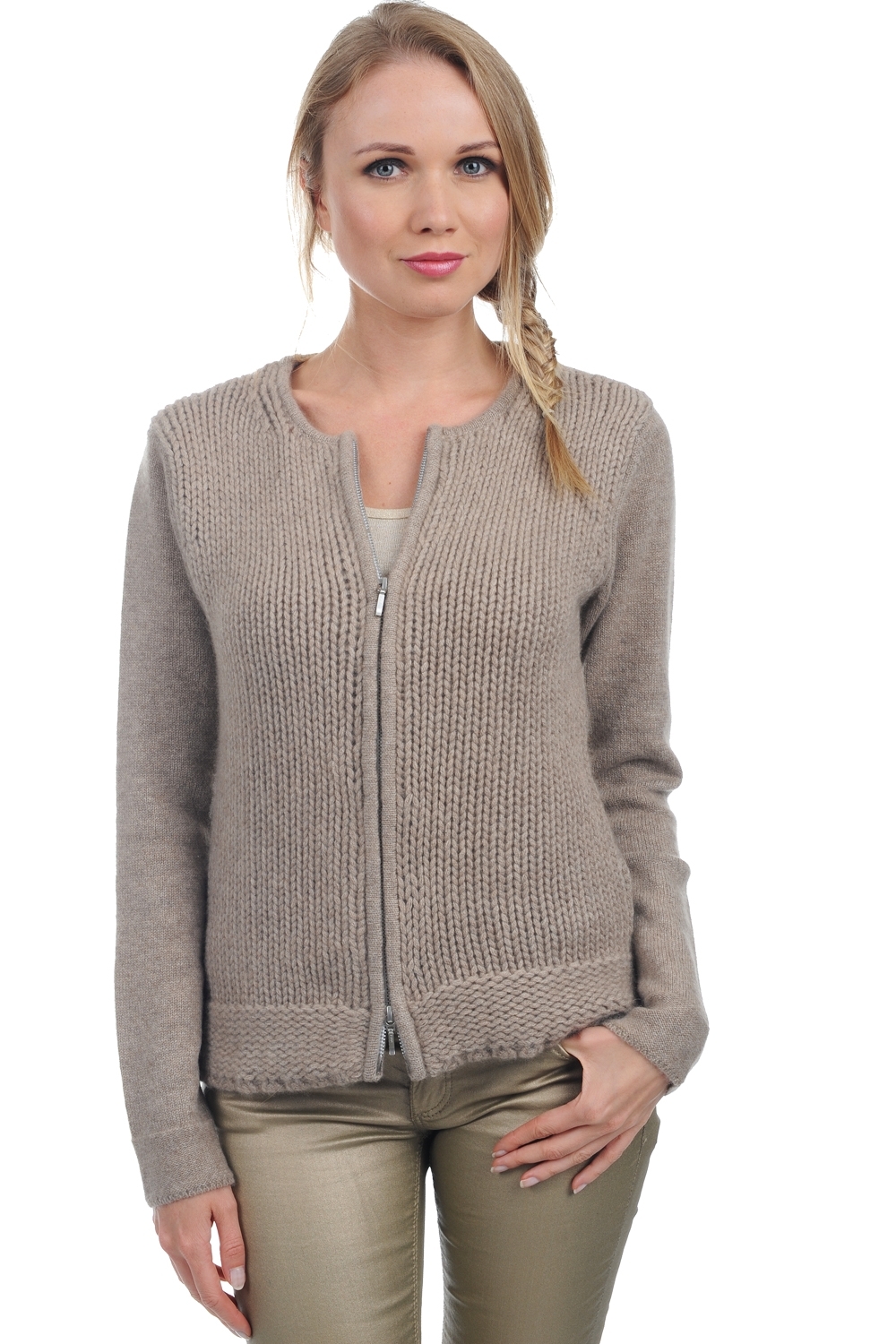 Cachemire pull femme epais neola natural brown xs