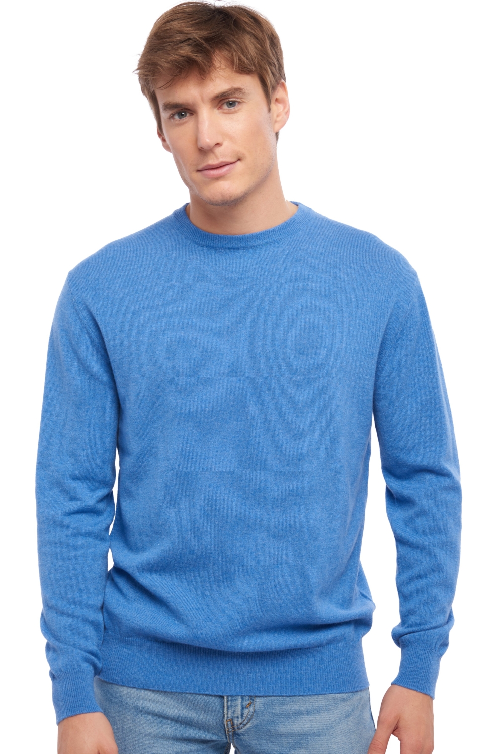 Cachemire pull homme col rond nestor bleu chine m