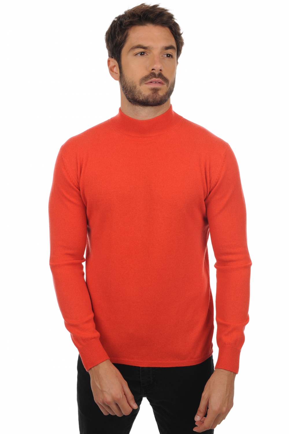Cachemire pull homme col roule frederic corail lumineux xl
