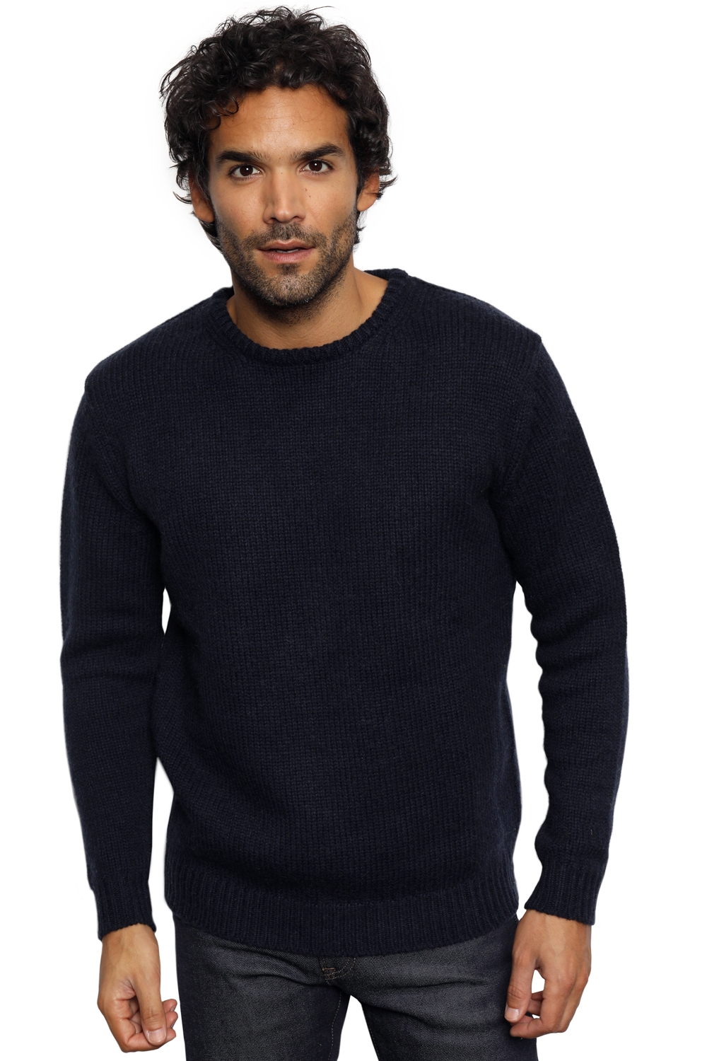 Chameau pull homme col rond cole marine 3xl